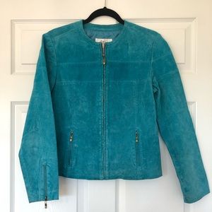 Turquoise Leather Jacket
